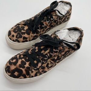 Steve Madden leopard platform sneakers size 8.5